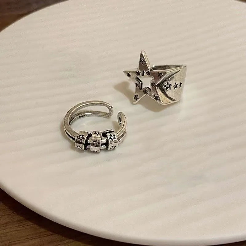 Y2K Cold Girl Rings Adjustable Rings(Code: ZX#100)