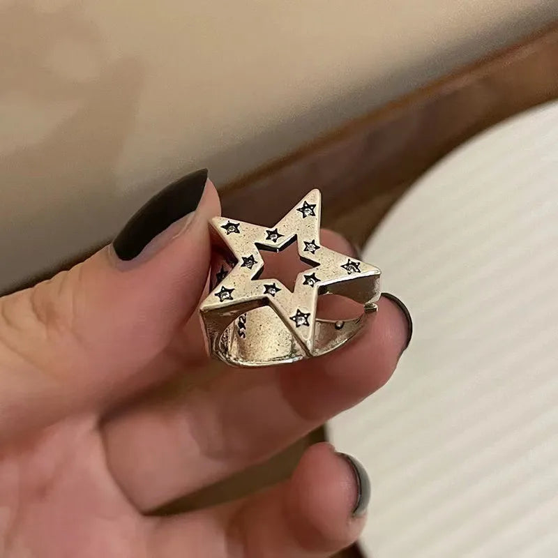 Y2K Cold Girl Rings Adjustable Rings(Code: ZX#100)