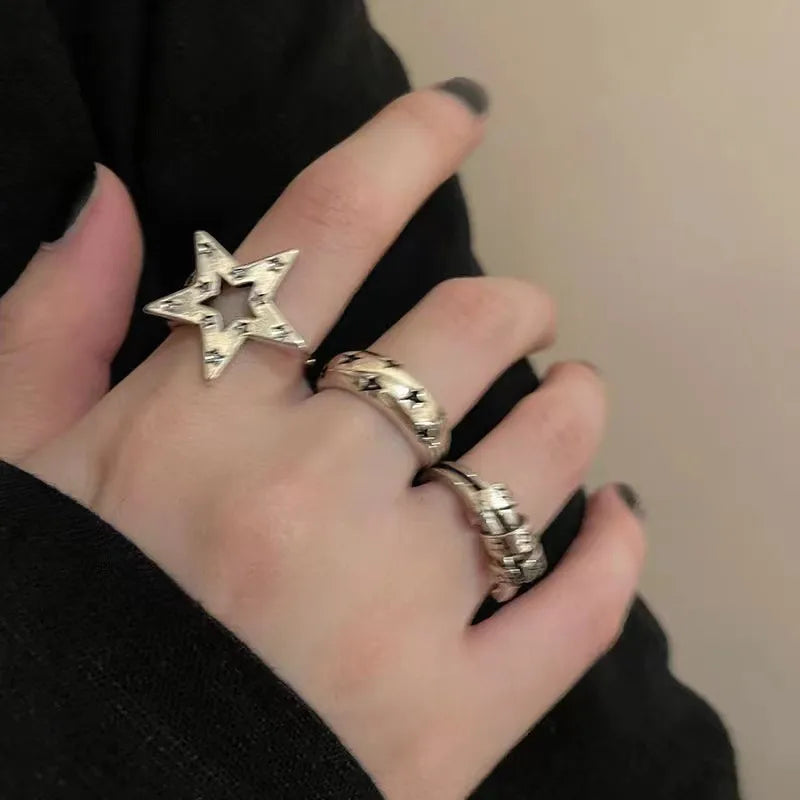 Y2K Cold Girl Rings Adjustable Rings(Code: ZX#100)
