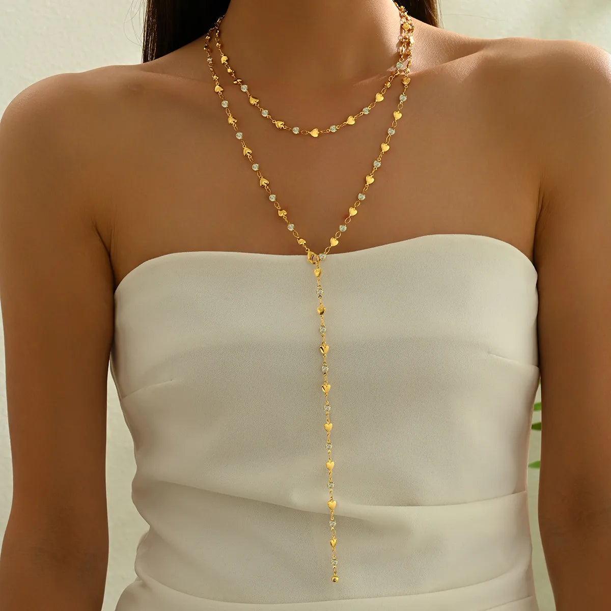 Minimal Gold Heart Chain Waist Belt (Code: ZX#151)