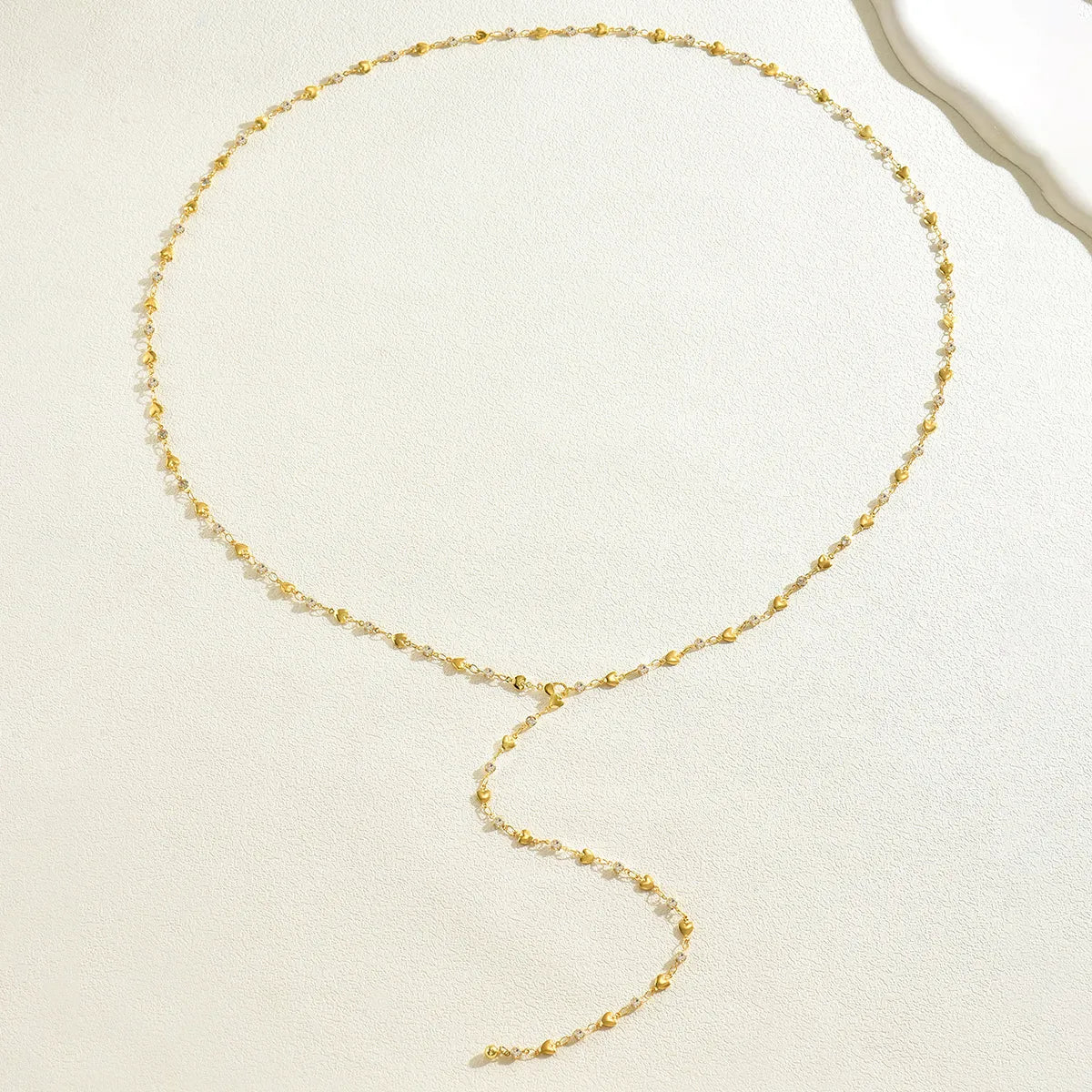 Minimal Gold Heart Chain Waist Belt (Code: ZX#151)