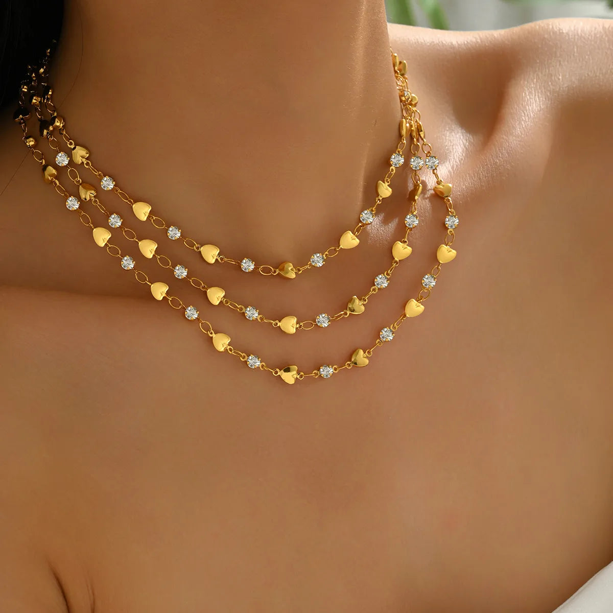 Minimal Gold Heart Chain Waist Belt (Code: ZX#151)