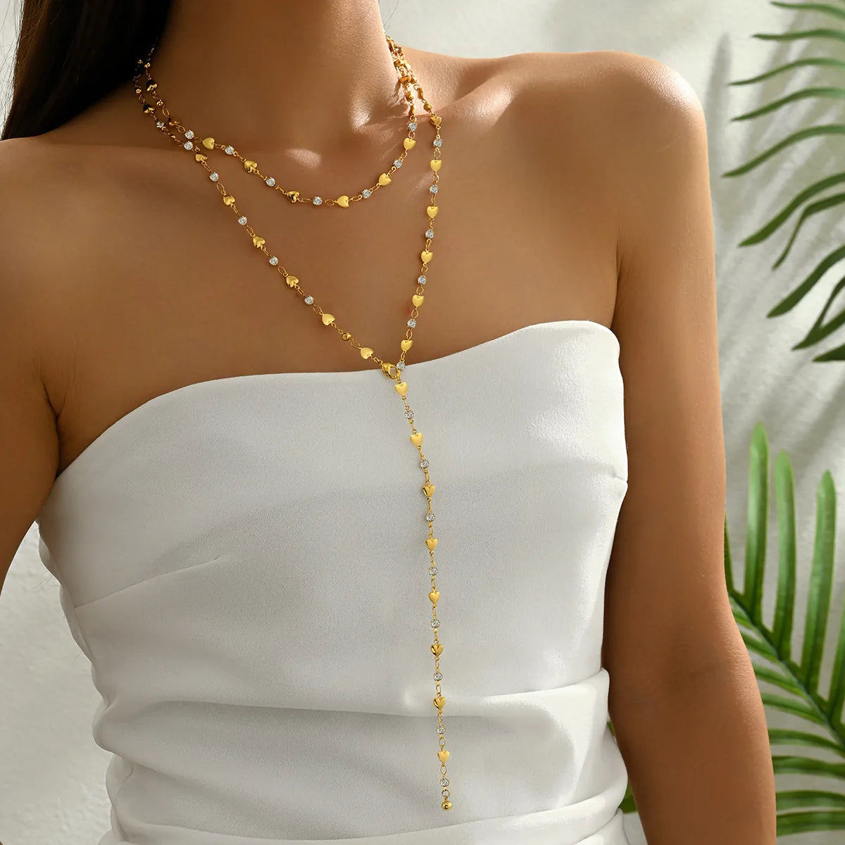 Minimal Gold Heart Chain Waist Belt (Code: ZX#151)