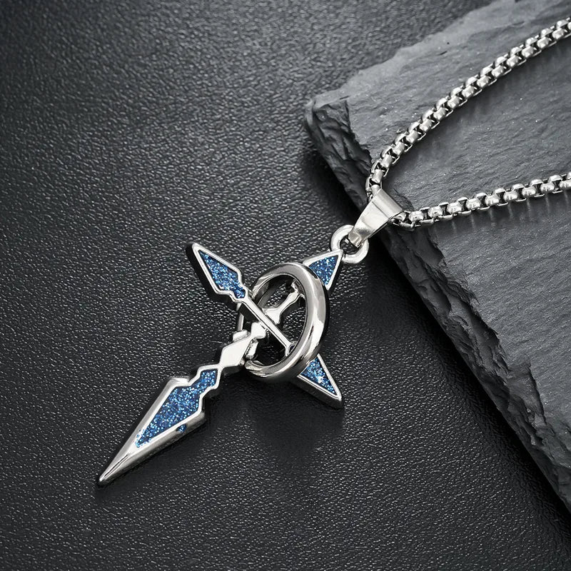Obsidian Edge Cross Pendant (Code: ZX#180)