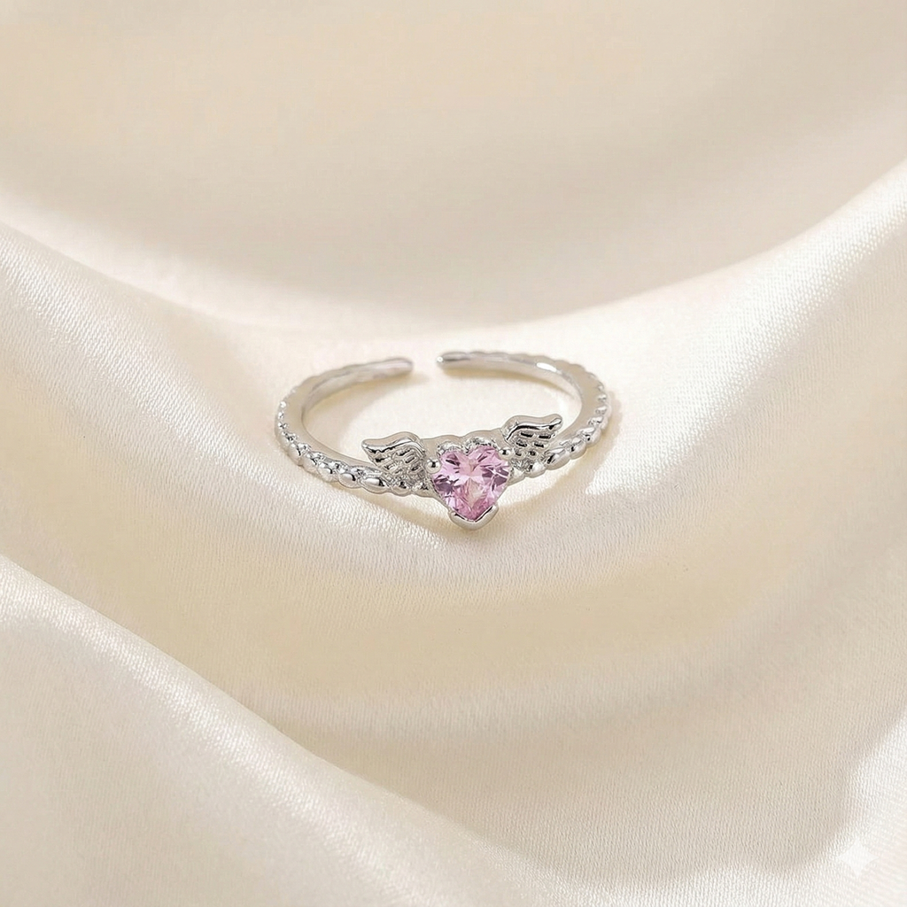 Blush Heart Embrace Open Ring (Code-ZX#834)