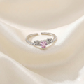 Blush Heart Embrace Open Ring (Code-ZX#834)