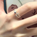 High-Grade Star Open Silver Ring – Elegant Minimalist Design(Code: ZX#110)