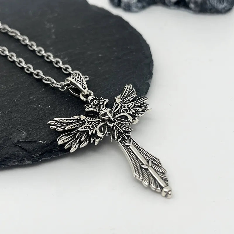 Celestial Winged Guardian Pendant (Code-ZX#763)