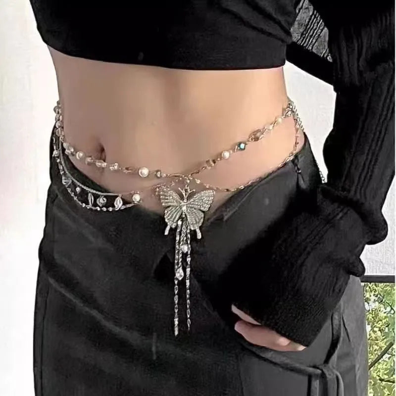Crystal Butterfly Waist Chain (Code: ZX#142)