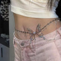 Crystal Butterfly Waist Chain (Code: ZX#142)