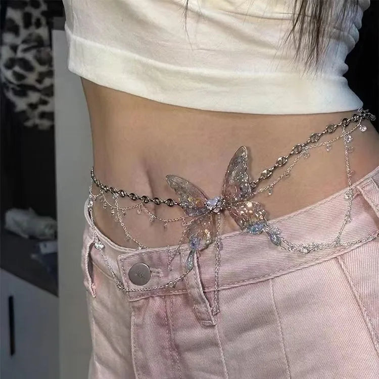 Crystal Butterfly Waist Chain (Code: ZX#142)