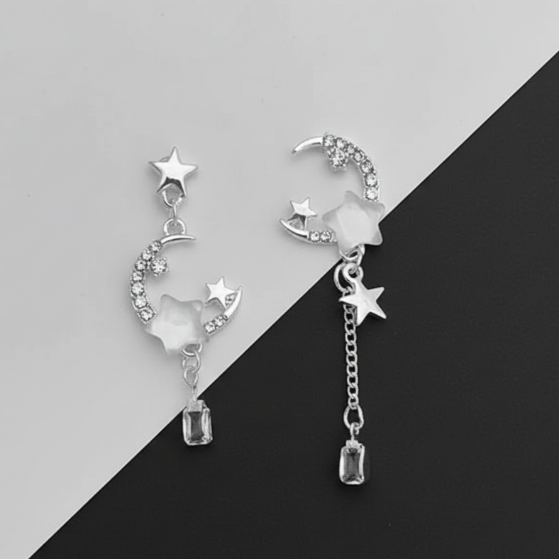 Moonlit Dream Opal Star Earrings (Code-ZX#645)