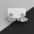 Galactic Cross Saturn Earrings (Code-ZX#648)