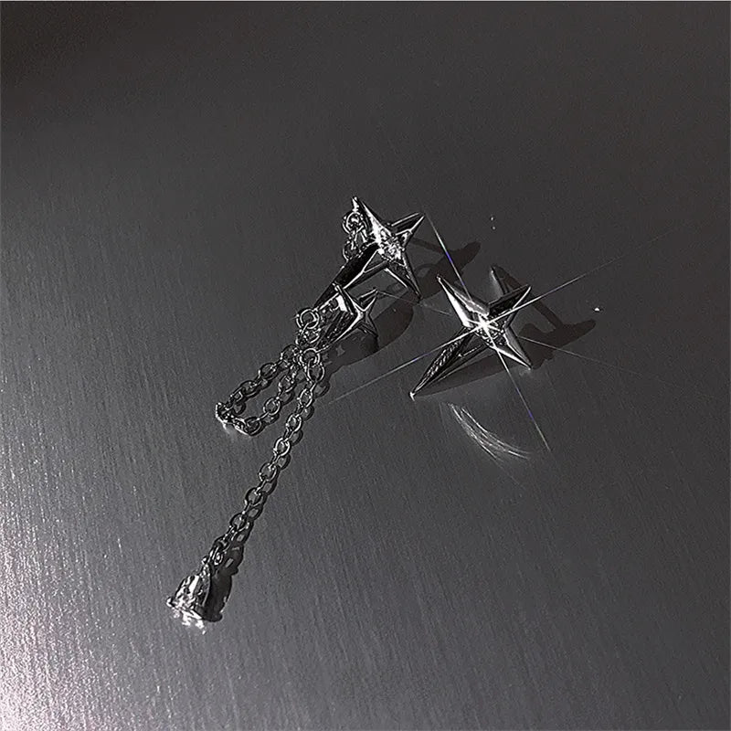 Starfall Chain Drop Earrings (Code-ZX#732)