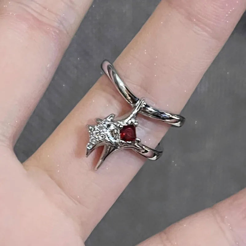 Y2k Gothic Adjustable Rings (ZX-117)