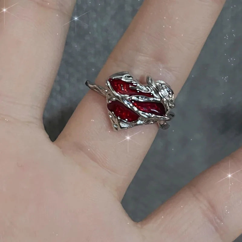 Y2k Gothic Adjustable Rings (ZX-117)