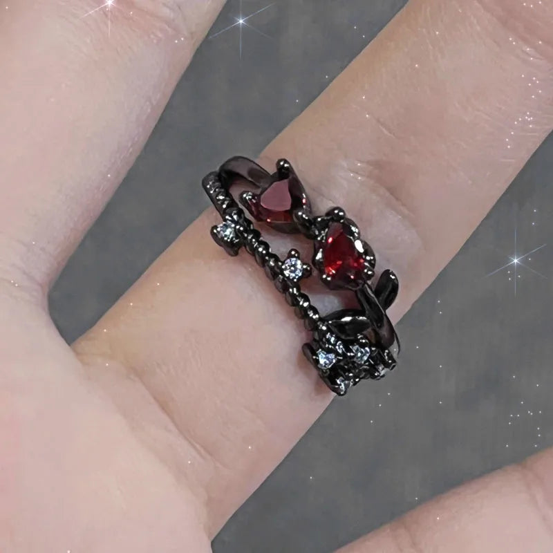 Y2k Gothic Adjustable Rings (ZX-117)