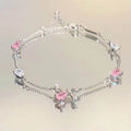 Blush Crystal Bow Bracelet (Code: ZX#52)