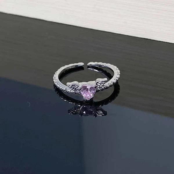 Blush Heart Embrace Open Ring (Code-ZX#834)