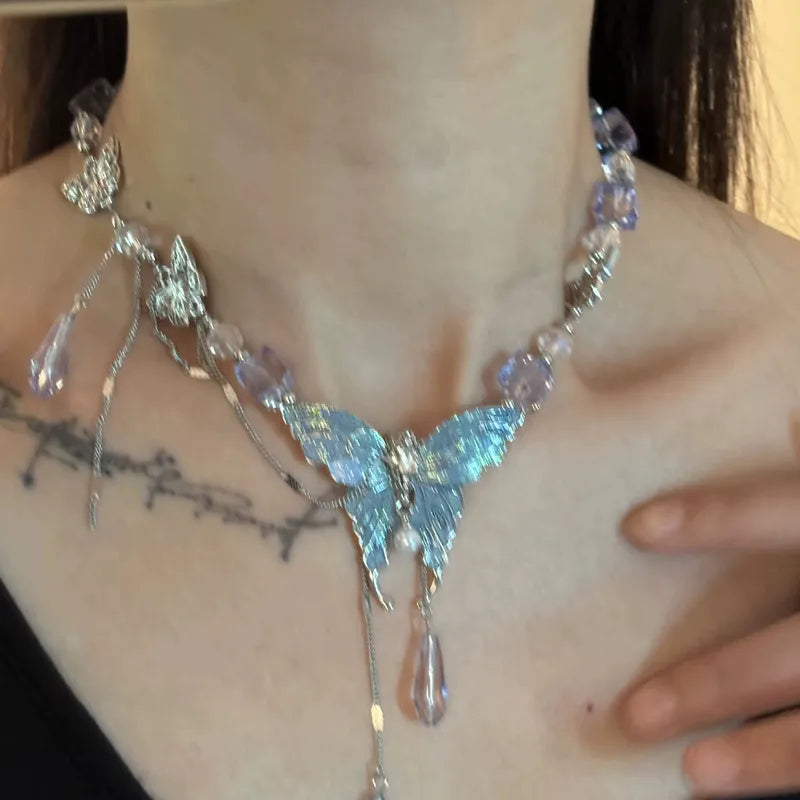 Blue Butterfly Necklace(Code-ZX#03)