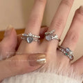Ice Blossom Layered Ring Set (Code-ZX#771)