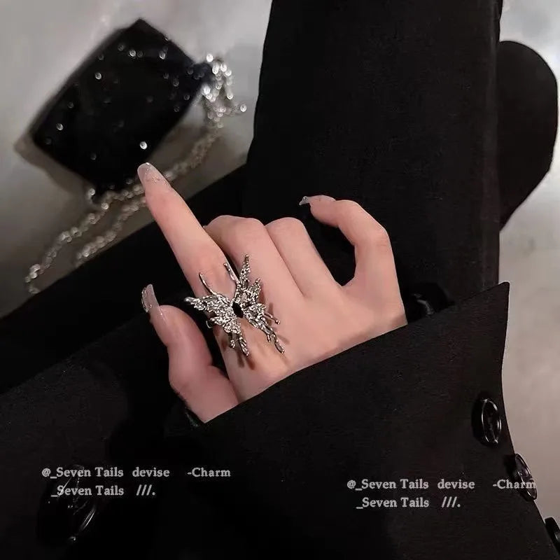 Shadow Wing Gothic Butterfly Ring (Code-ZX#774)