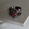 Gothic Lava Thorn Crystal Ring (ZX-108)