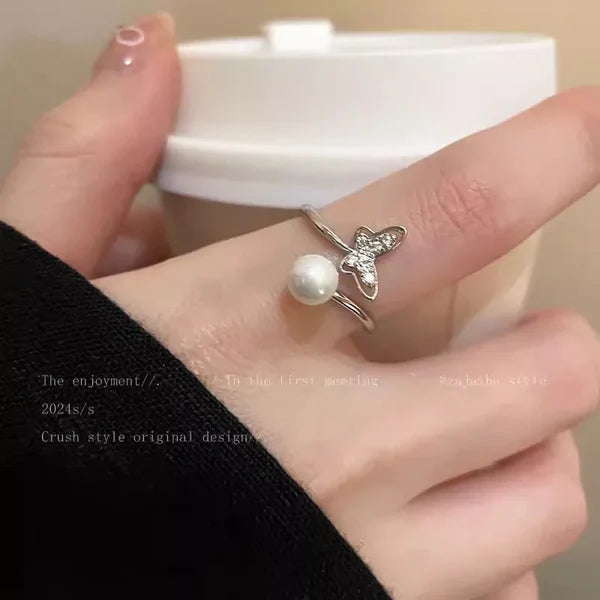 Pearl Flutter Grace Ring (Code-ZX#798)