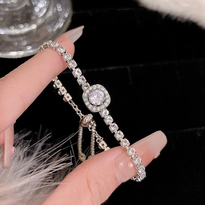 Diamond Halo Sparkle Bracelet (Code: ZX#48)