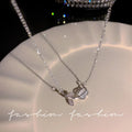 Crystal Leaf Stem Necklace (Code-ZX#566)