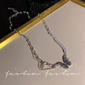 Crystal Butterfly Charm Necklace (Code-ZX#575)