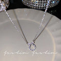 Crystal Bow Halo Necklace (Code-ZX#571)