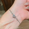 Crystal Butterfly Silver Bracelet (Code: ZX#41)