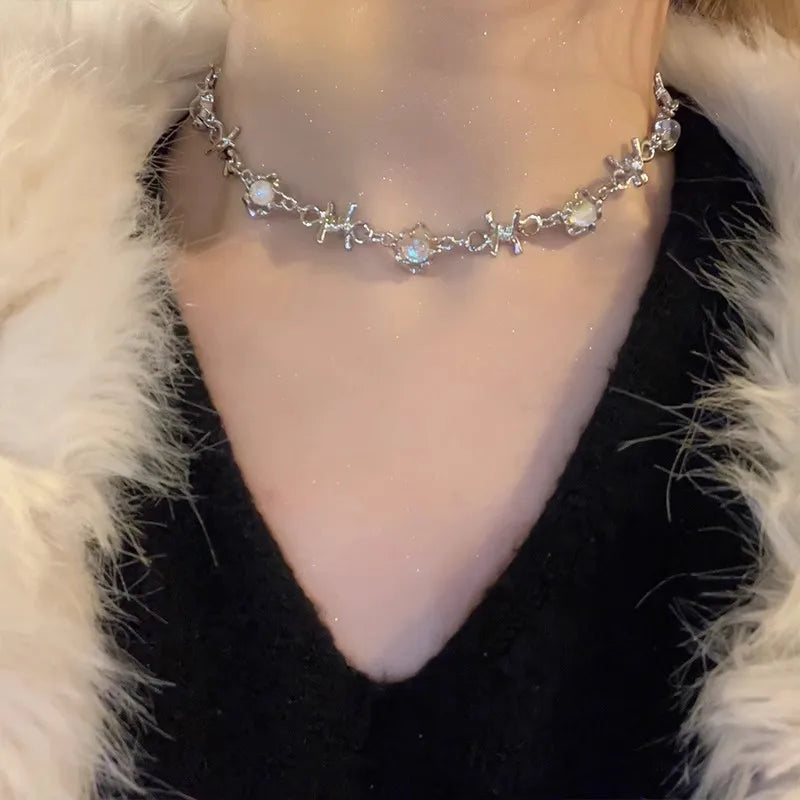 Crystal Opal Choker –  (Code-ZX#07)