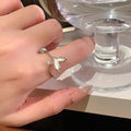 Silver Pearl Heart Open Ring (Product Code: ZX#653) 💖