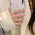 Ivory Crossline Elegant Ring Set (Code-ZX#791)