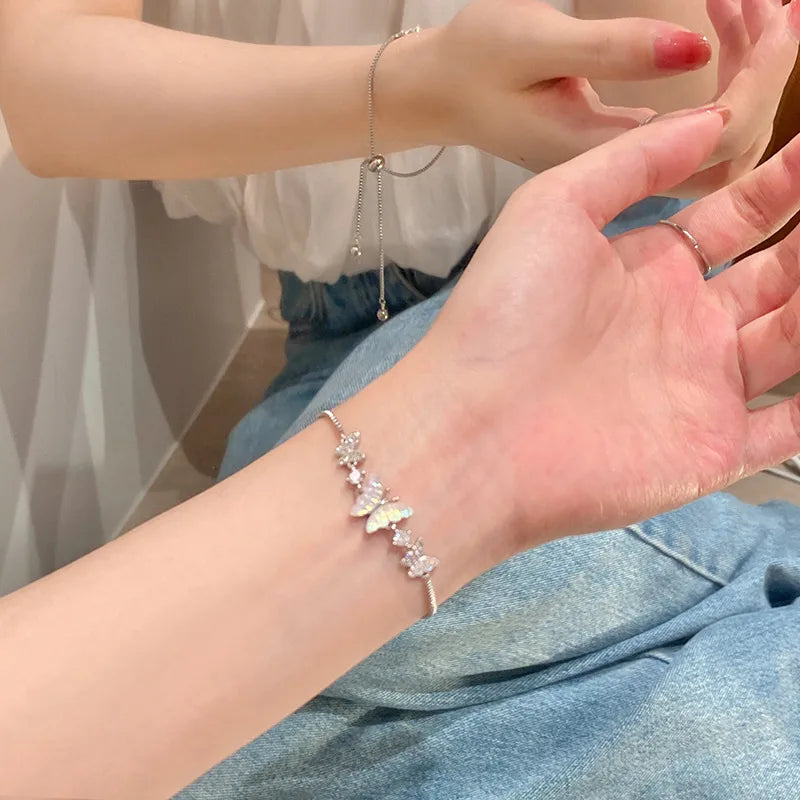 Iridescent Butterfly Charm Bracelet (Code: ZX#45)