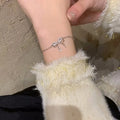 Silver Ribbon Crystal Bracelet (Code: ZX#46)