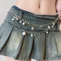 Silver Pearl Multi-Layer Waist Chain (Code: ZX#147)