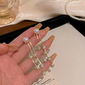 Pearl Cascade Drop Earrings (Code-ZX#704)