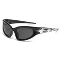 Y2K - Black Chrome Viper Glasses