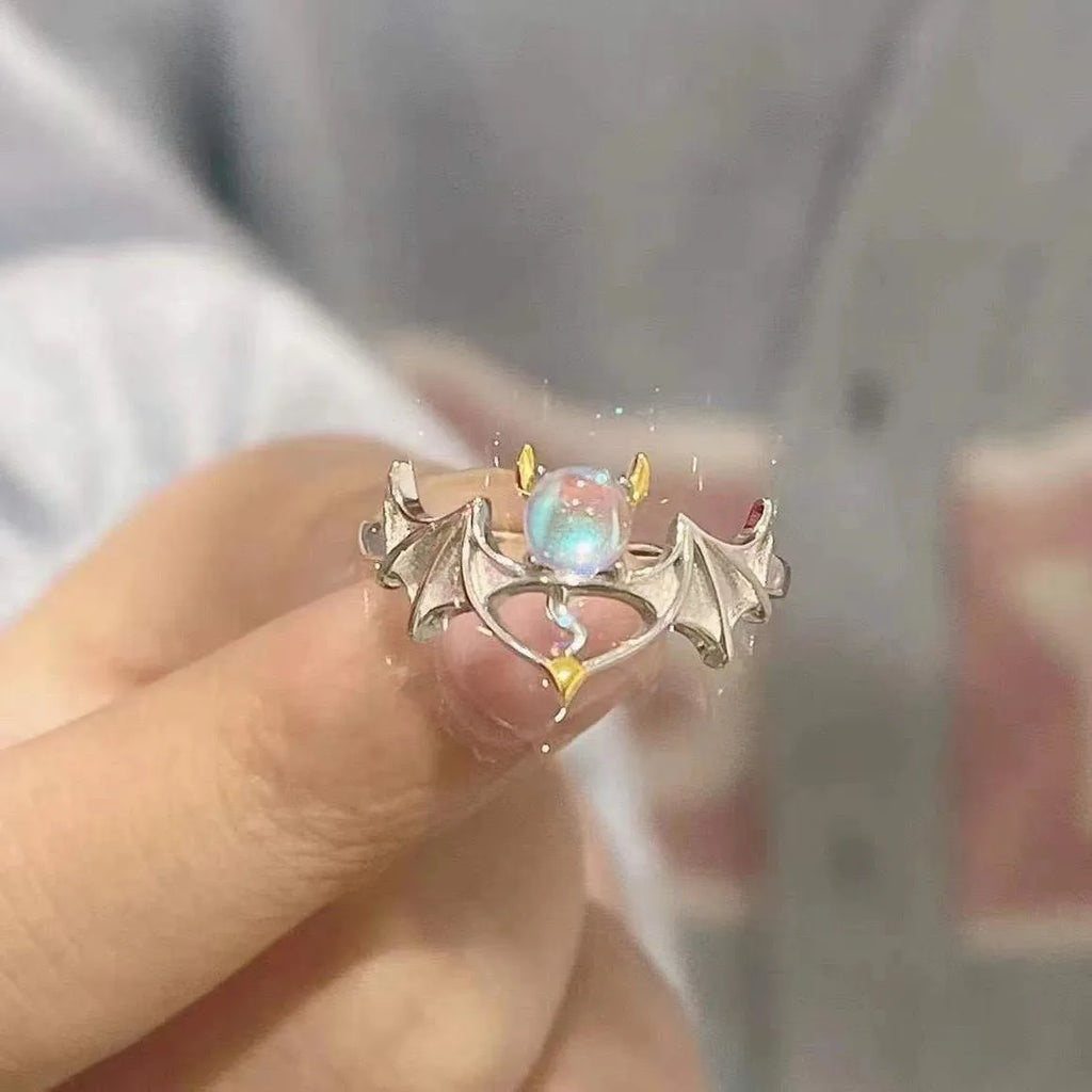 Angel & Devil  Rings – Adjustable Gothic Fantasy Design(Code: ZX#97)