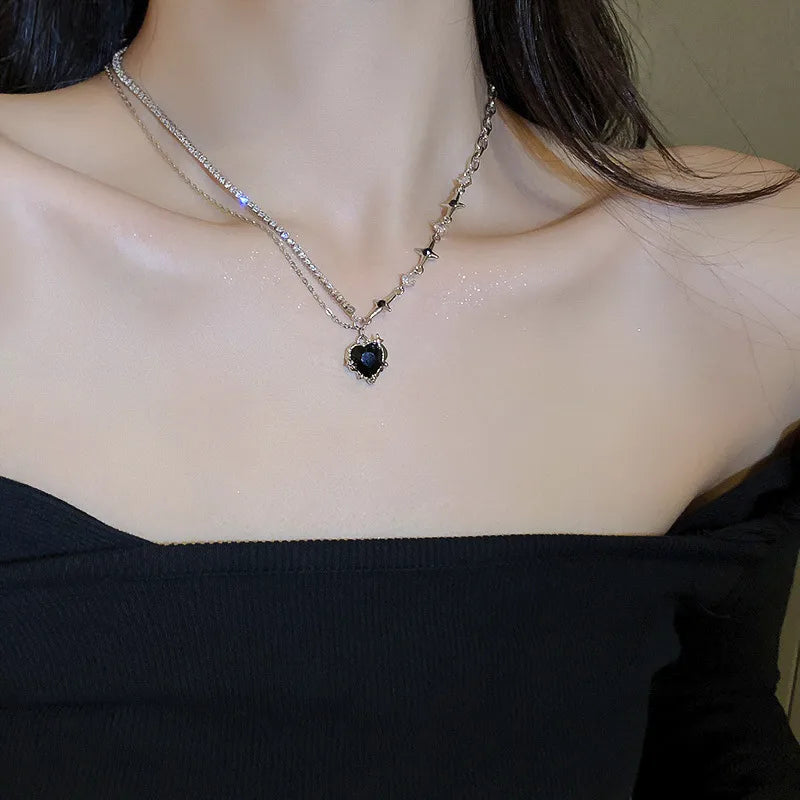 Star-kissed hearts Love Star Necklace (Code-ZX#09)