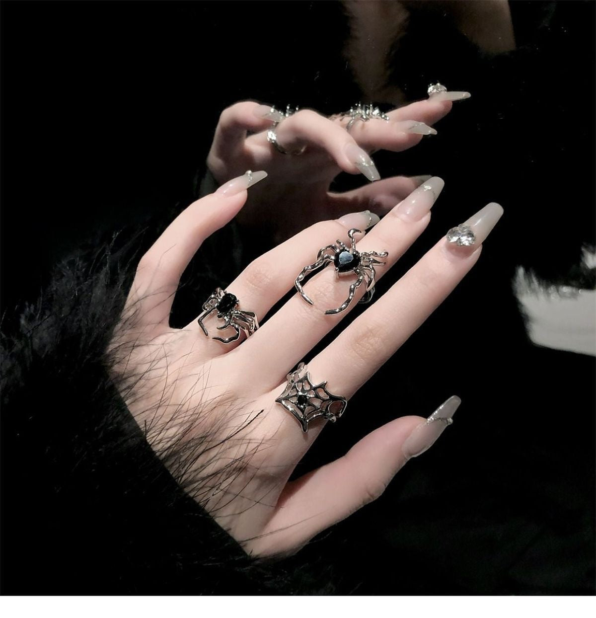 Gothic Spider  Open Rings(Code: ZX#204)