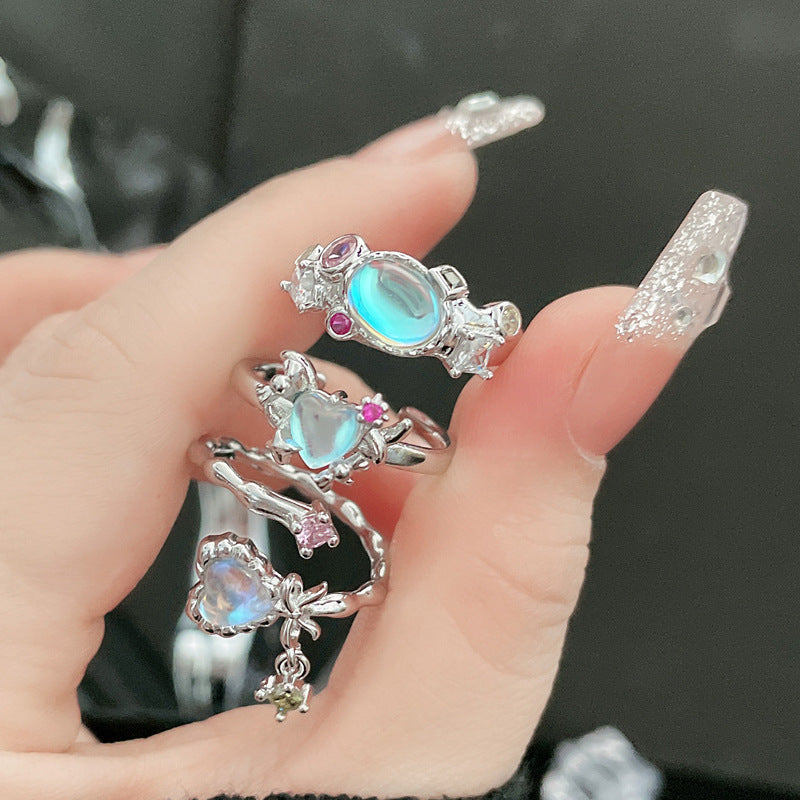 Lady Heart Bow Knot Ring –(Code: ZX#111)