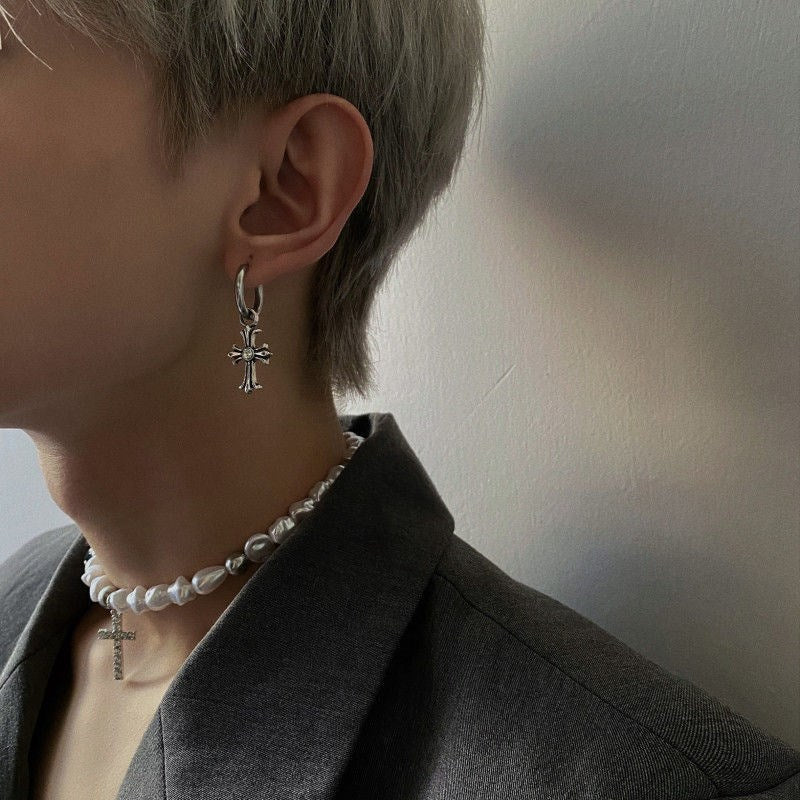 Chrome Hearts - Cross Earring 1 Piece - (ZX-852)
