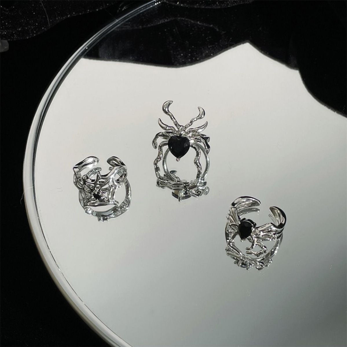 Gothic Spider  Open Rings(Code: ZX#204)