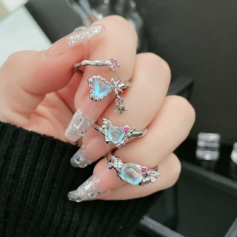 Lady Heart Bow Knot Ring –(Code: ZX#111)