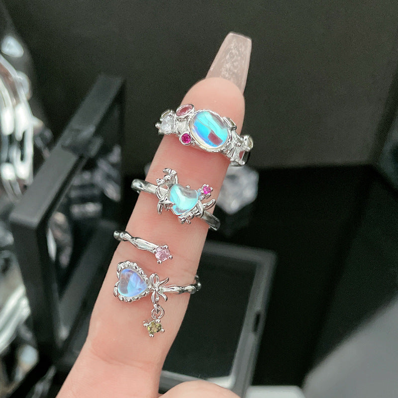Lady Heart Bow Knot Ring –(Code: ZX#111)