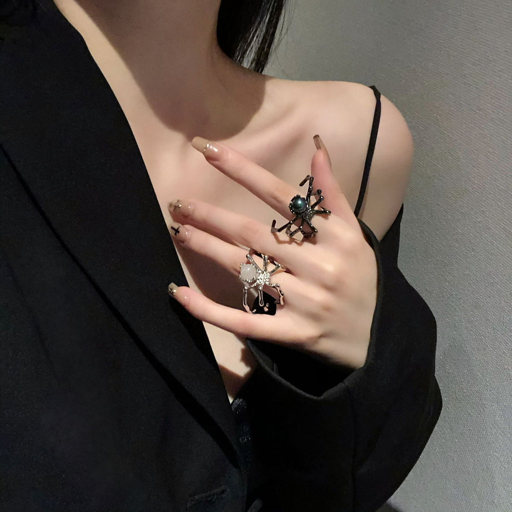 Gothic Retro Spider Moonstone Ring(Code: ZX#203)